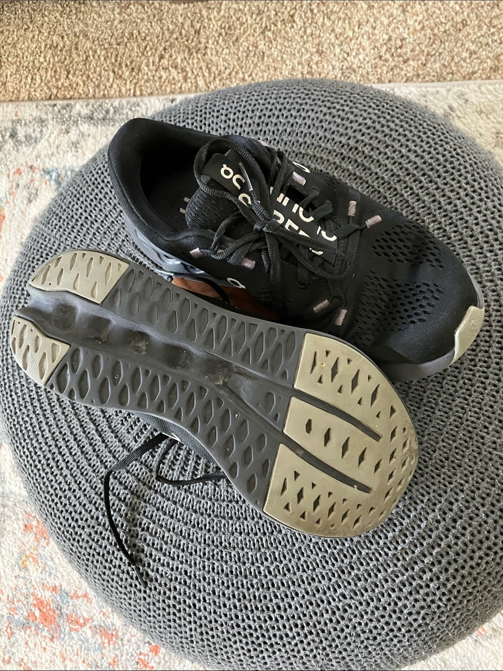 On Running Women's Black Athletic Running Shoes - Picture 5 of 7